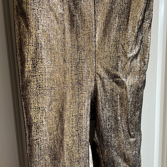 SPRWMN Lamb Leather Bronze Metallic Jumpsuit - Picture 6 of 12